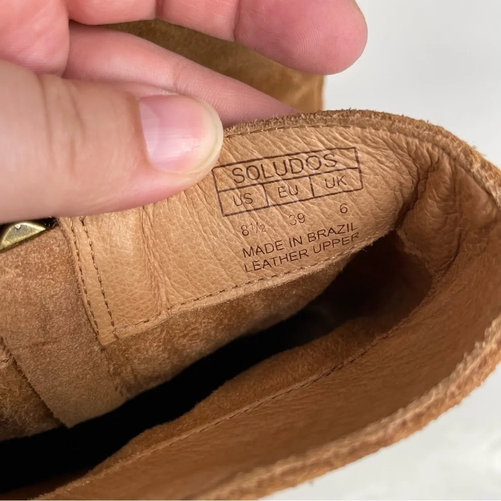 Soludos Fulton Tan Suede Ankle Bootie Size 8.5‎